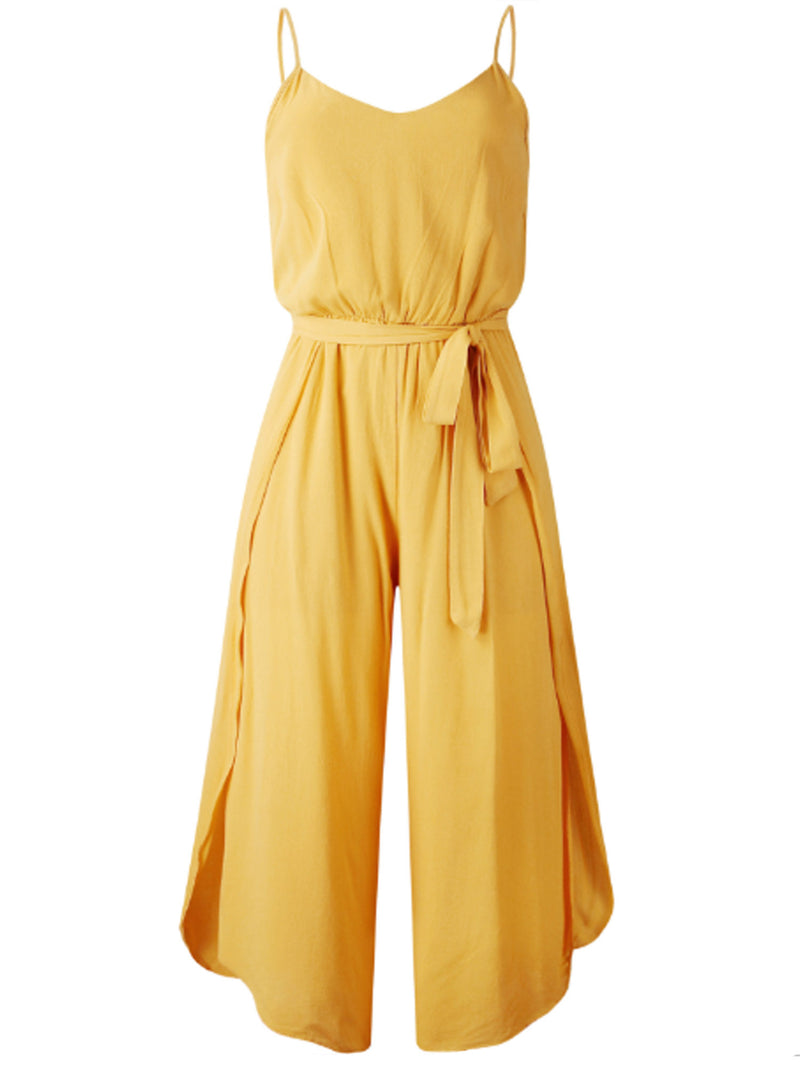 tie me down slit jumpsuit