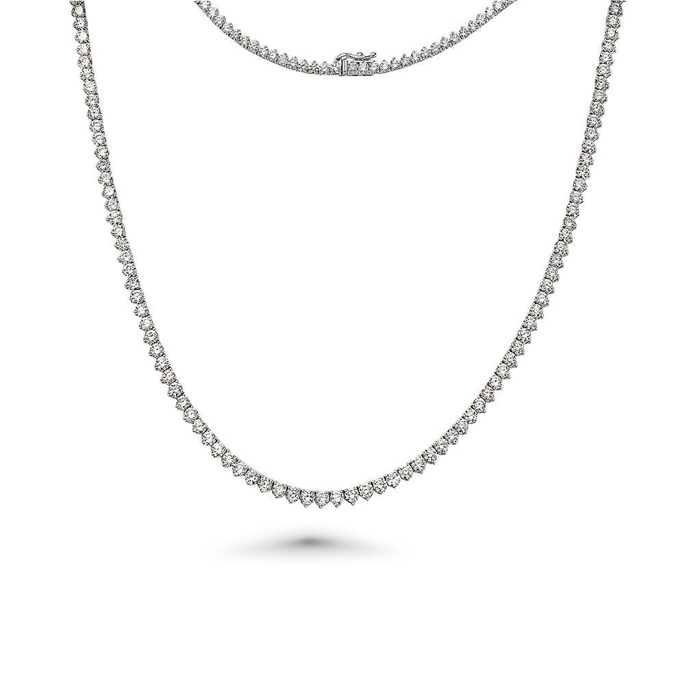 Kylan Three Prong Diamond Tennis Necklace – RW Fine Jewelry
