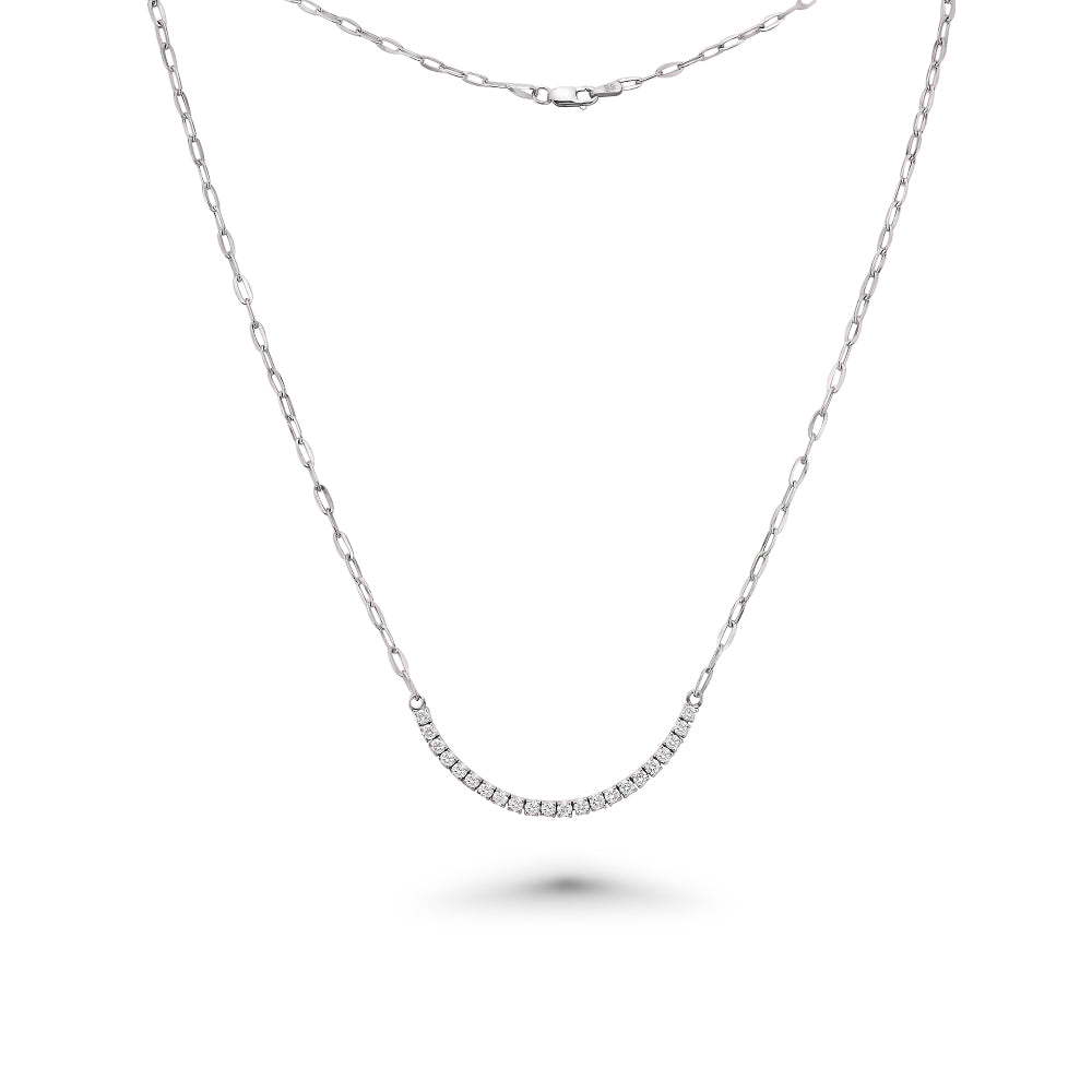Simon G. Contemporary Paperclip Circle Diamond Necklace - LP4819-Y – Ben  Garelick