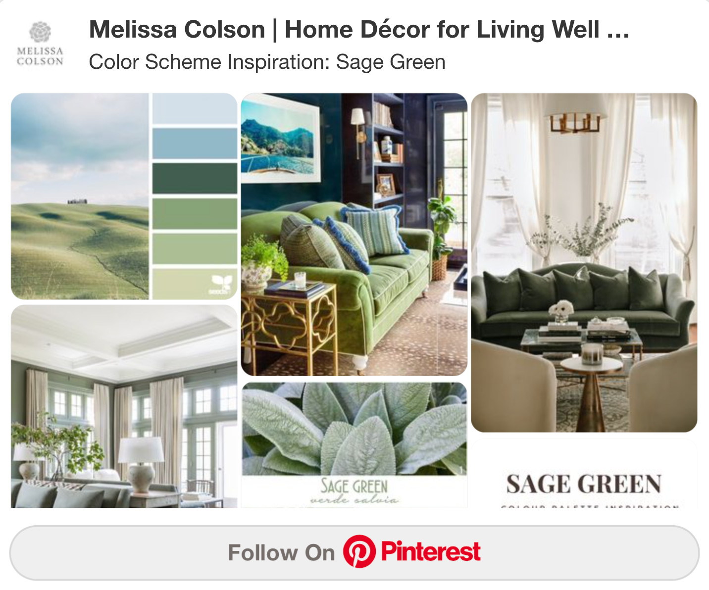 Color Scheme Inspiration Board Sage Green