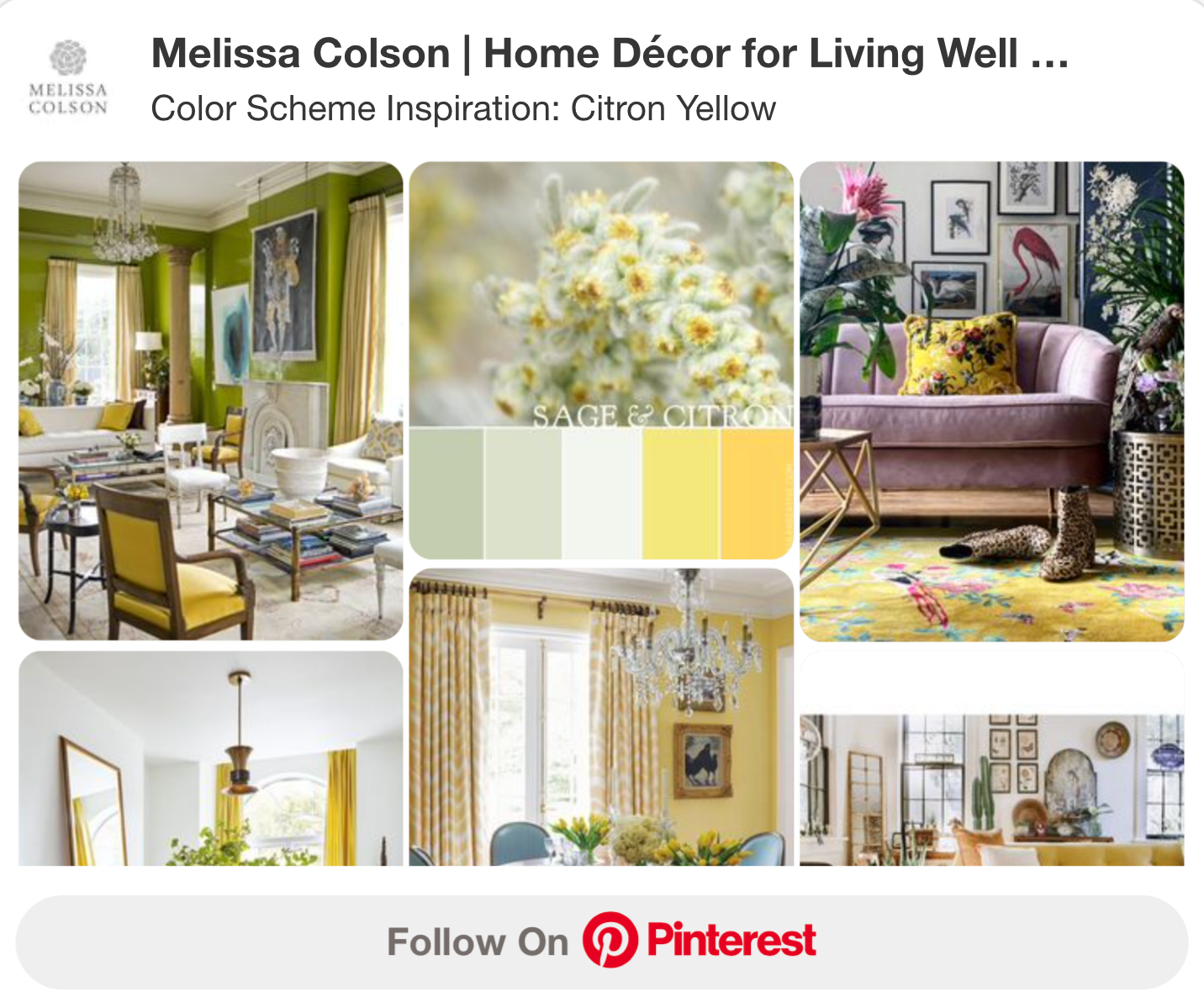 Color Scheme Inspiration Board Citron