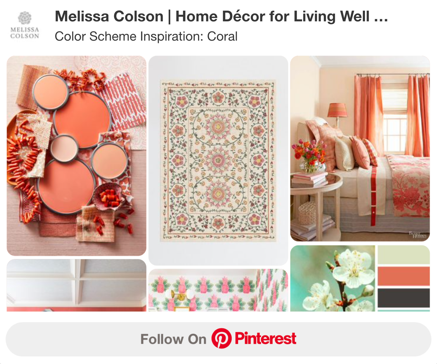 Color Scheme Inspiration Board Coral