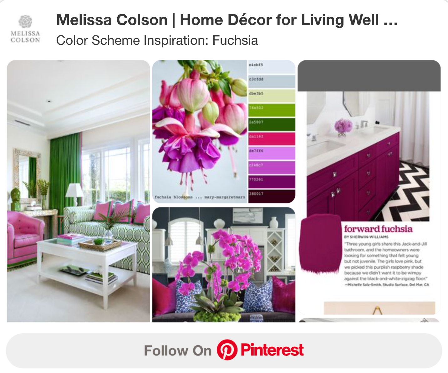 Color Scheme Inspiration Board Fuchsia