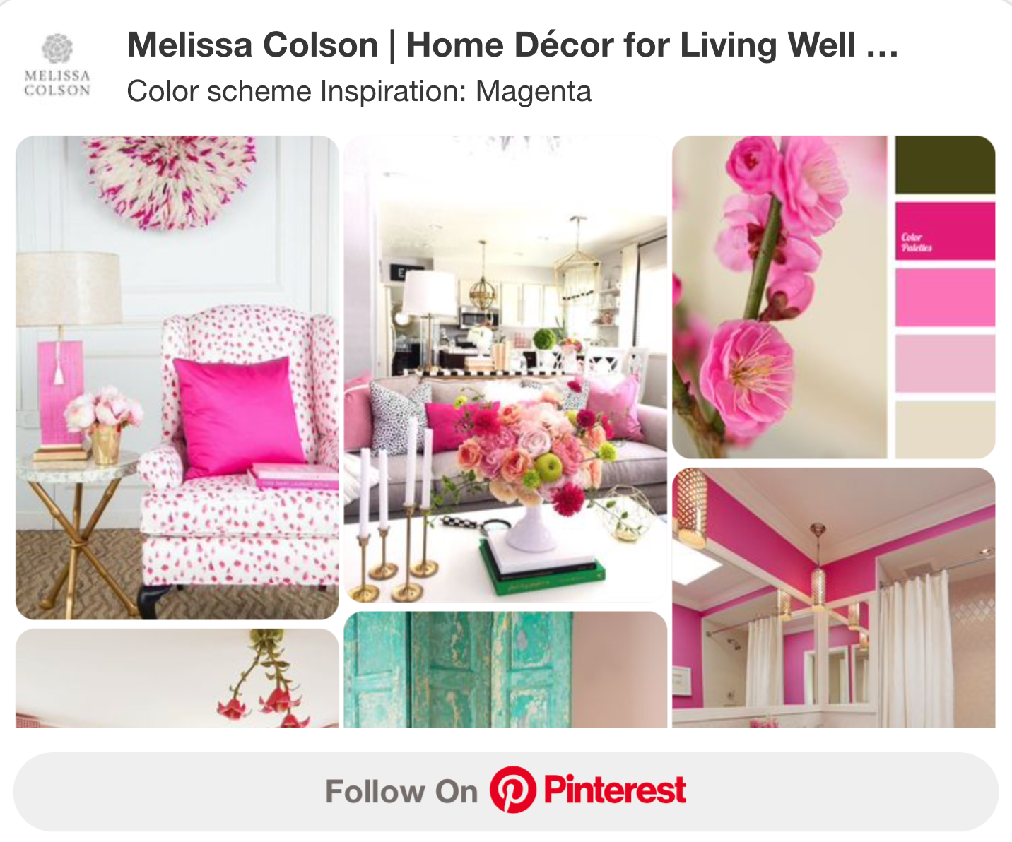 Color Scheme Inspiration Board Magenta