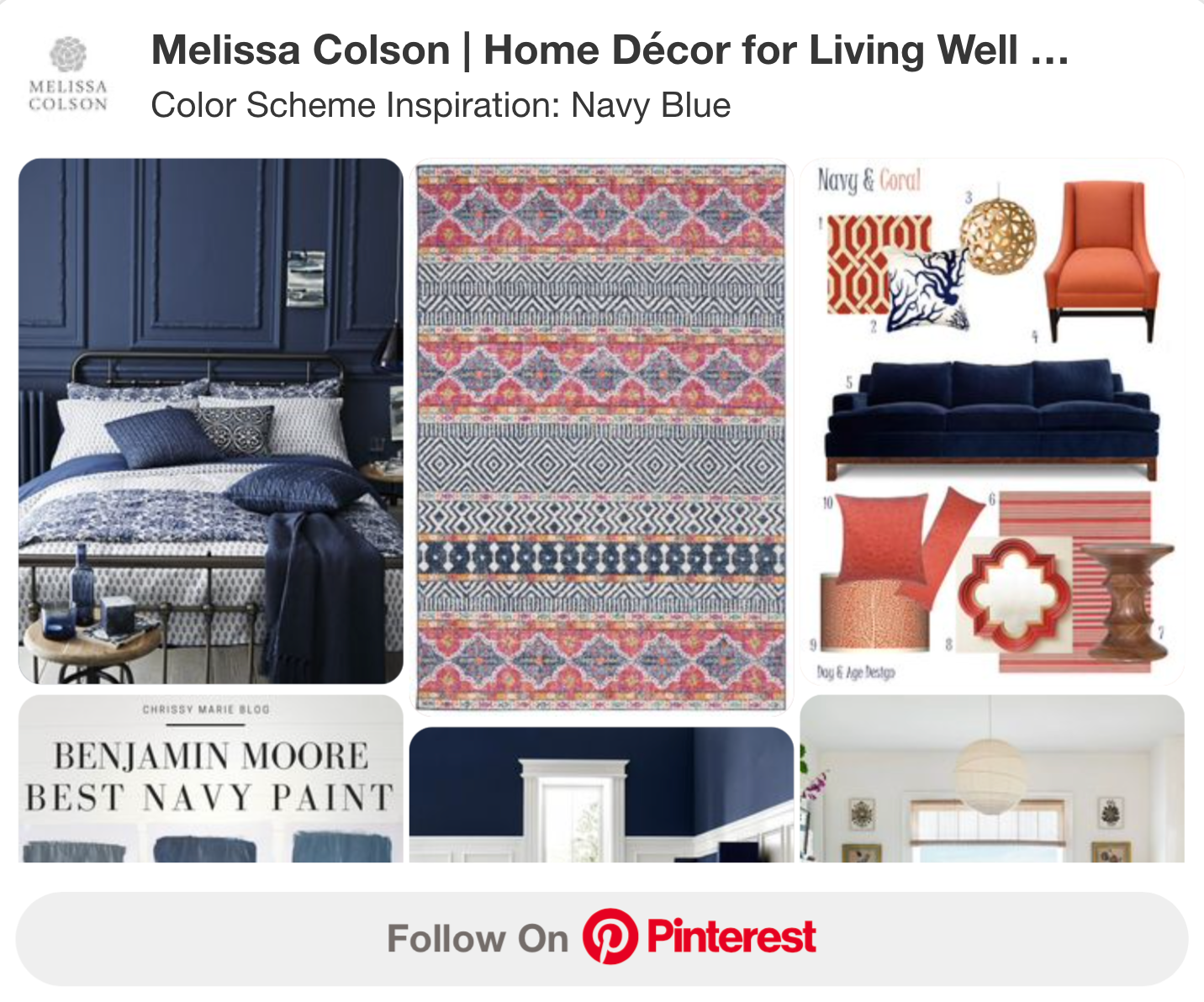 Color Scheme Inspiration Board Navy