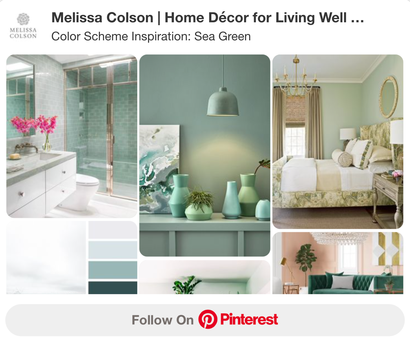 Color Scheme Inspiration Board Sea Green