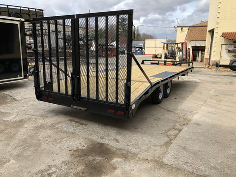 deck over trailers with ramp gate