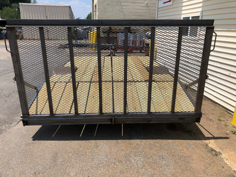 custom built single axle trailer with ramp gate