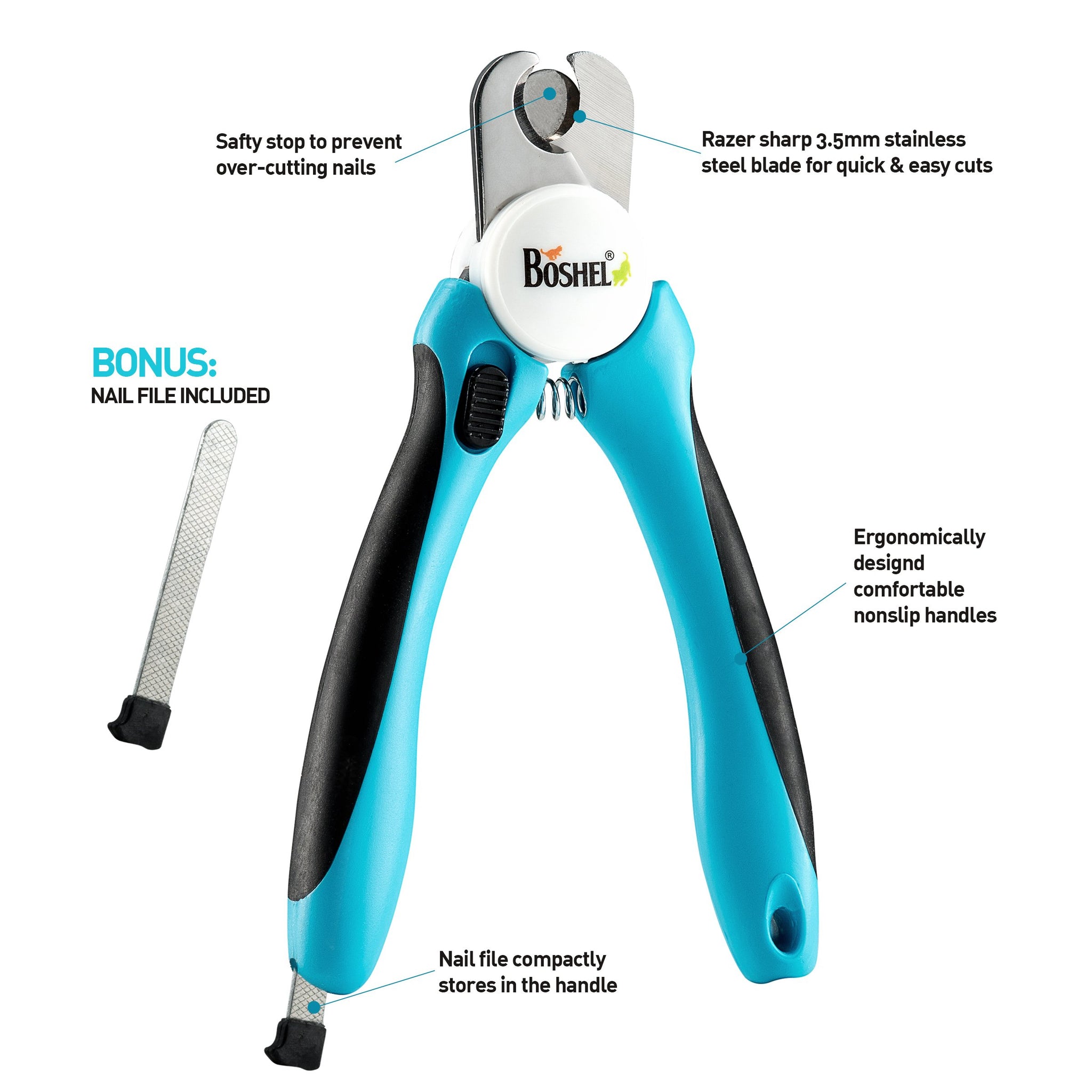 Dog Nail Clippers and Trimmer By Boshel 