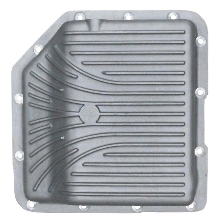 JEGS Transmission Pan Fits GM Chevrolet TH-350 Transmissions Finned Polished Aluminum 2-5 16” Deep Includes Magnetic Drain Plug, Gasket, An - 1