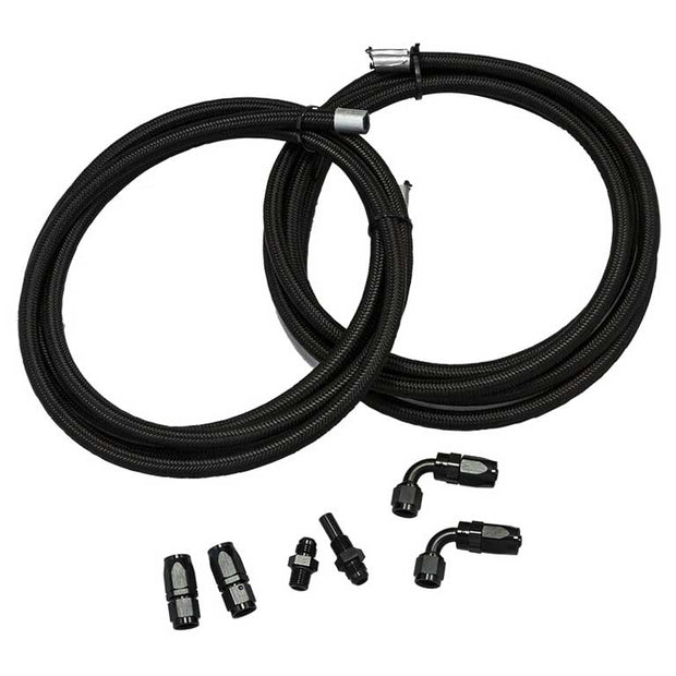 GM / Ford Universal -6AN Braided Cooler Line Kit (90 Degree Ends