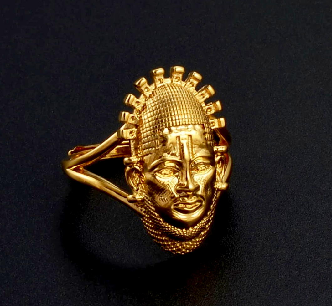 QUEEN MOTHER IDIA OF THE BENIN EMPIRE MASK FINGER RING(adjustable)