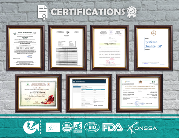 certificate of organic USDA argan oil