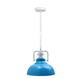 Indoor Blue Retro Ceiling Metal Barn Pendant Ceiling Light Fixture for providing warmth and welcoming to your kitchen or living room~2293