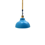Ceiling Blue Pendant Shade Modern Hemp Hanging Retro Light~1831