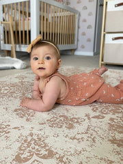 Baby tummy time on play mat