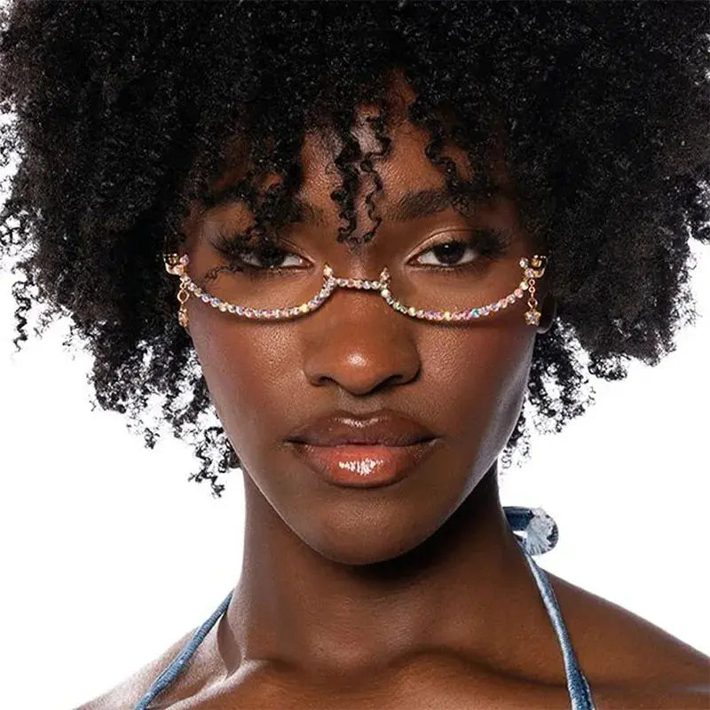 Half Face Bling Frames