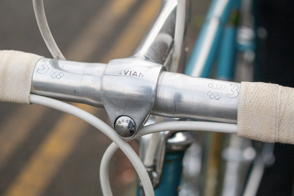 3ttt Handlebar & Stem with Shellac Velox Cloth Bar Tape - 1960s Gazelle Race Steel Vintage Road Bike - Pedal Pedlar