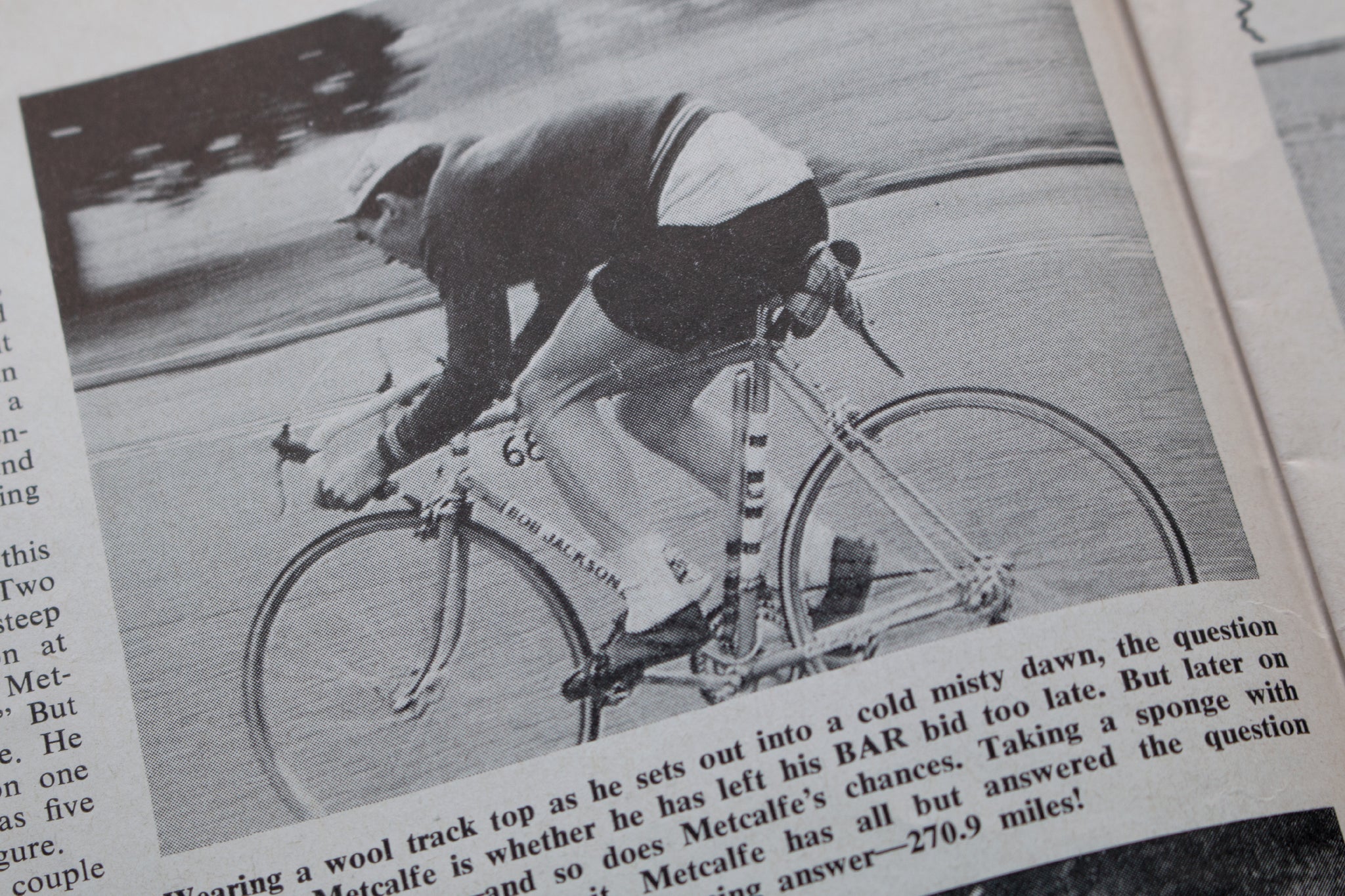 Arthur Metcalfe BBAR December 1966 Sporting Cyclist Bob Jackson Cycles