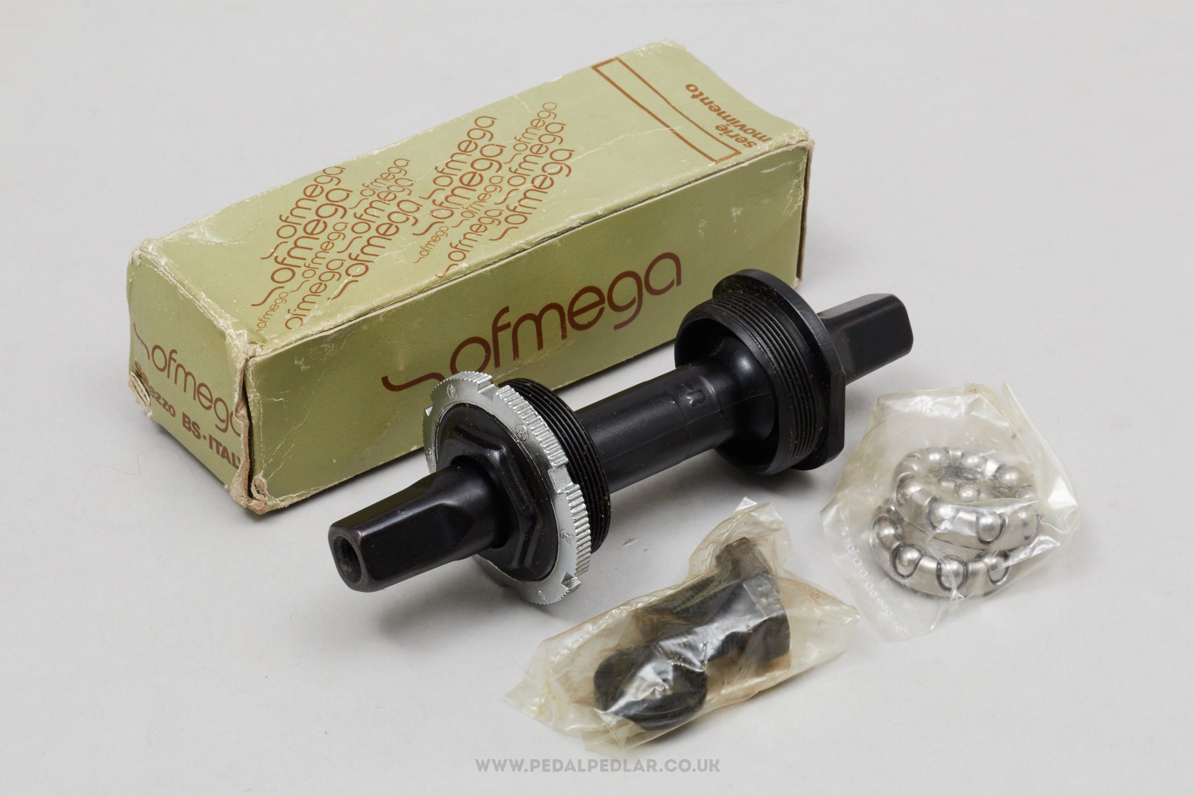 Ofmega 7150/R NOS/NIB Vintage Italian 128 mm Bottom Bracket - Pedal Pedlar - Buy New Old Stock Bike Parts