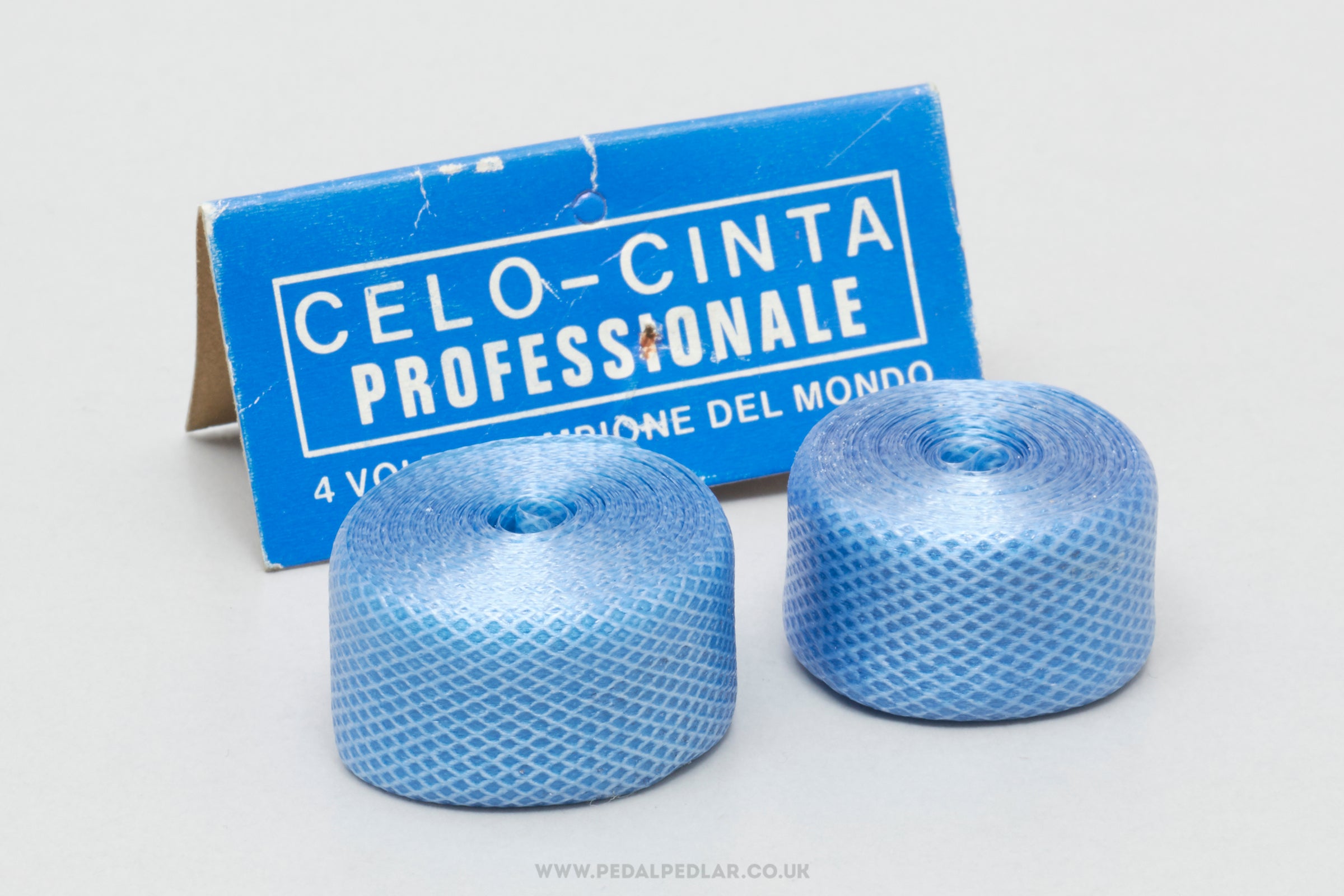 Celo-Cinta Professionale Benotto Cello Type NOS/NIB Vintage Blue Textured Handlebar Tape - Pedal Pedlar - Buy New Old Stock Bike Parts