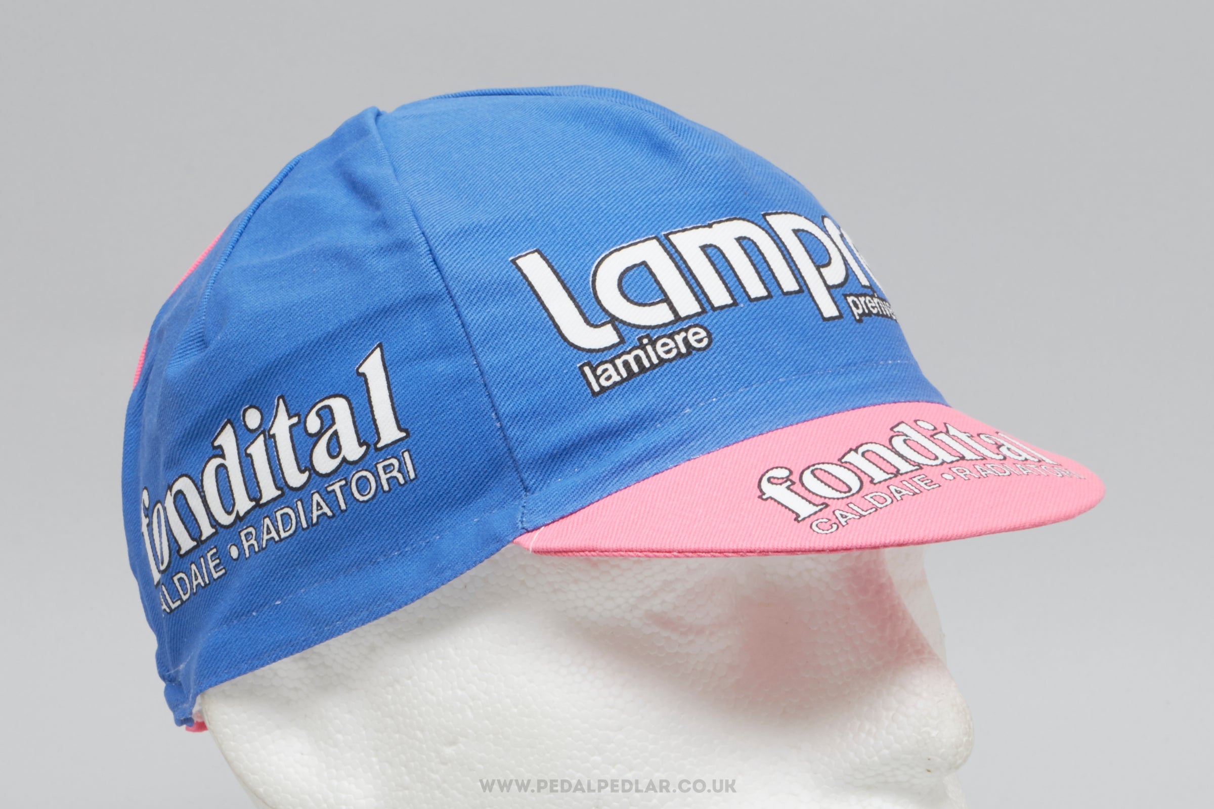 Lampre - Fondital NOS Classic Cotton Cycling Cap - Pedal Pedlar - Buy New Old Stock Clothing