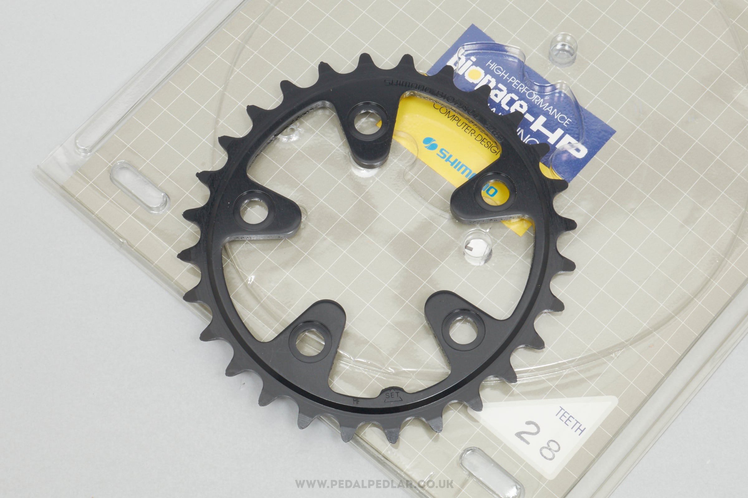 Shimano 600 EX / Deore XT (CR-BP15) Biopace NOS/NIB Vintage 28T 74 BCD Inner Chainring - Pedal Pedlar - Buy New Old Stock Bike Parts