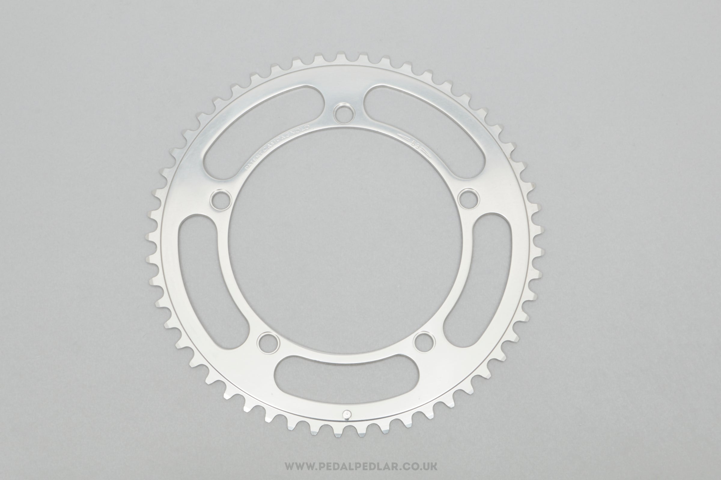 Campagnolo Nuovo Record (753/A) 'Patent' NOS Vintage 53T 144 BCD Outer Chainring - Pedal Pedlar - Buy New Old Stock Bike Parts