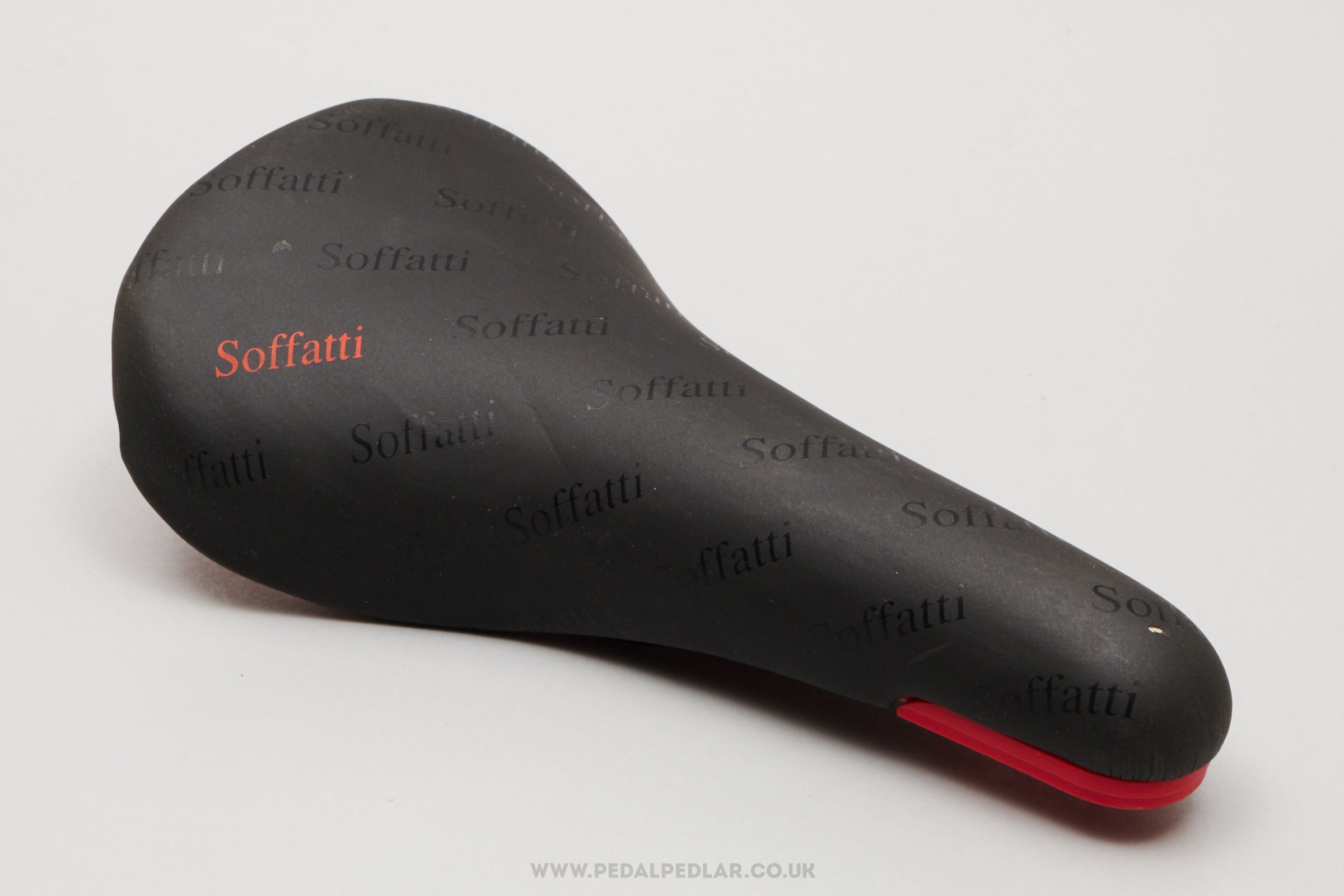 GES Soffatti (XR-1) NOS Classic Black / Red Saddle - Pedal Pedlar - Buy New Old Stock Bike Parts