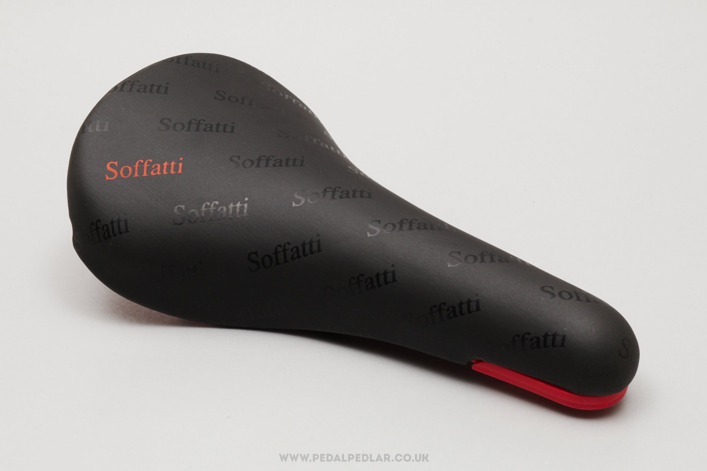 GES Soffatti (XR-1) NOS Classic Black / Red Saddle - Pedal Pedlar - Buy New Old Stock Bike Parts