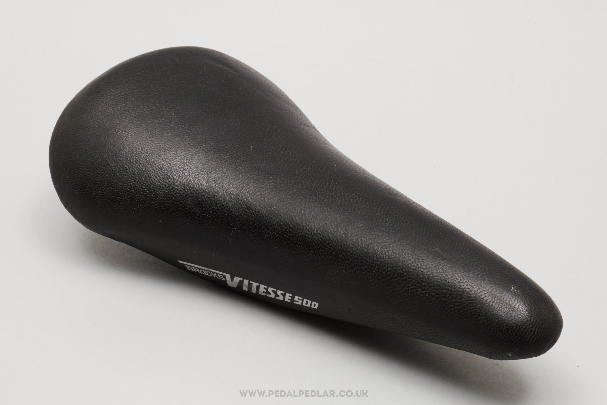 Brooks Vitesse 500 NOS Vintage Black Leather Saddle - Pedal Pedlar - Buy New Old Stock Bike Parts