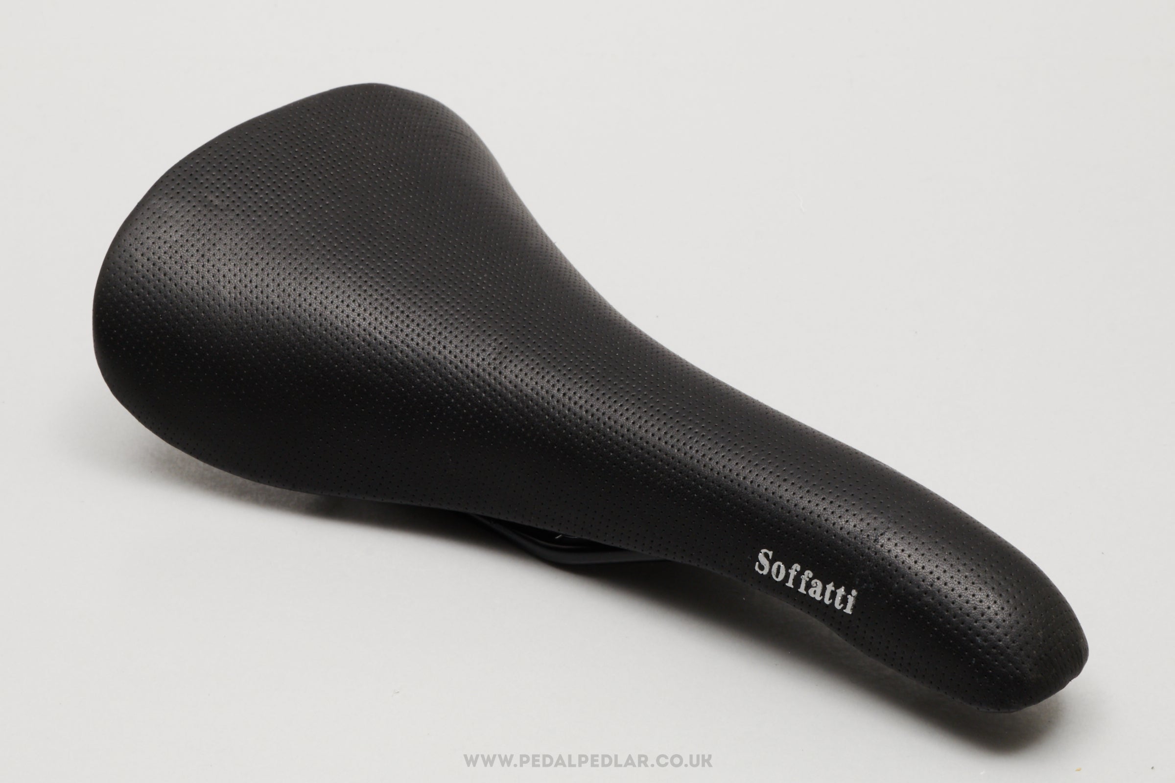 Velo Soffatti Jet Perforated NOS Classic Black Saddle - Pedal Pedlar - Buy New Old Stock Bike Parts