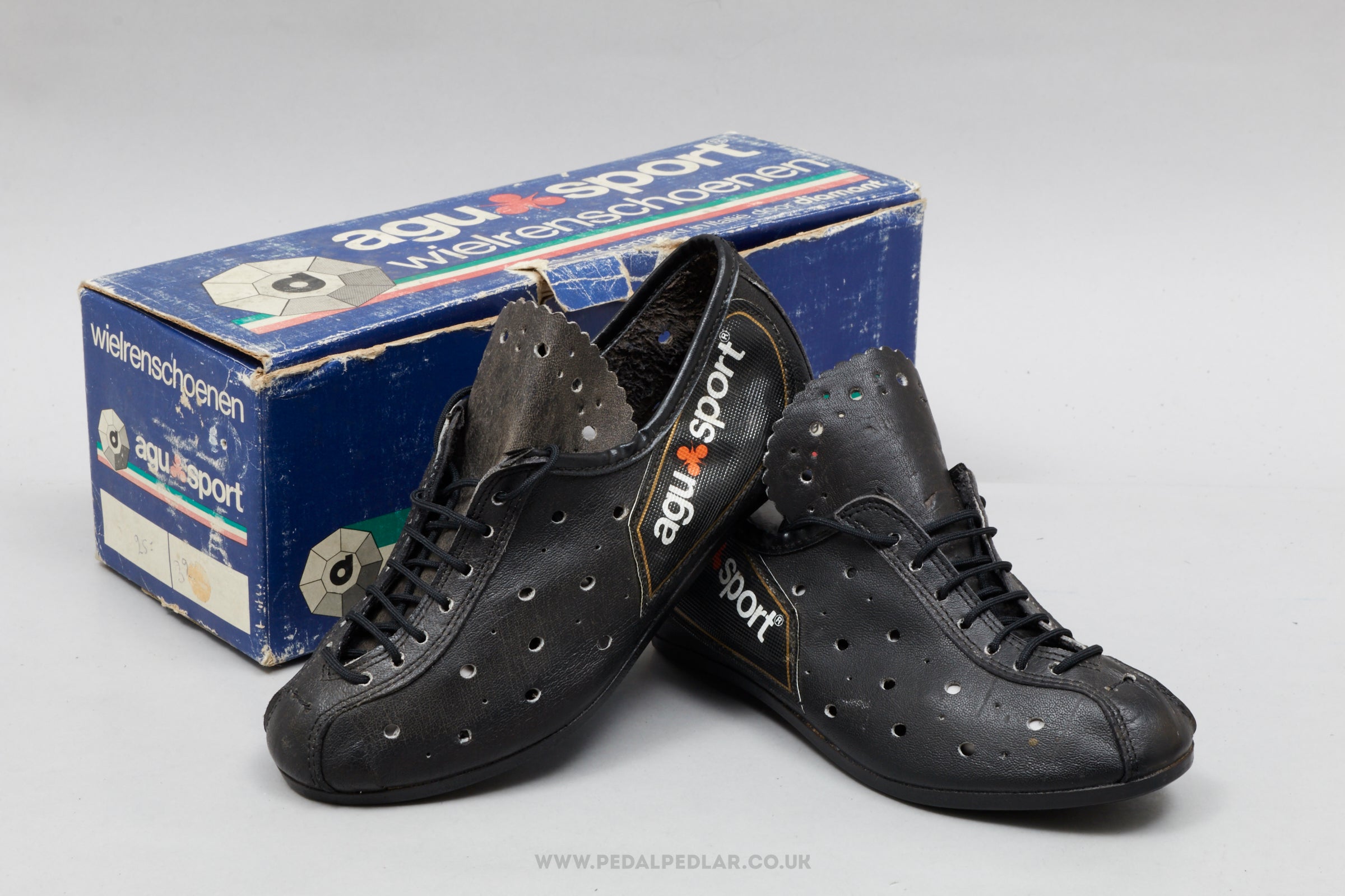 Agu Sport NOS/NIB Vintage Size EU 32 Leather Road Cycling Shoes - Pedal Pedlar - Buy New Old Stock Clothing