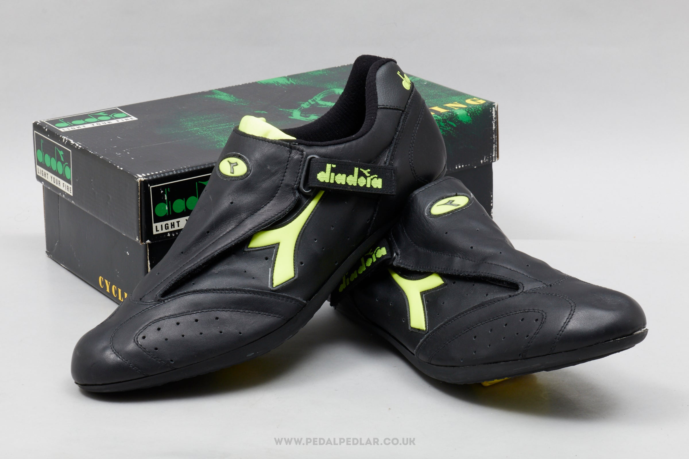 Diadora Circuit NOS/NIB Vintage Size EU 49 Leather Road Cycling Shoes - Pedal Pedlar - Buy New Old Stock Clothing