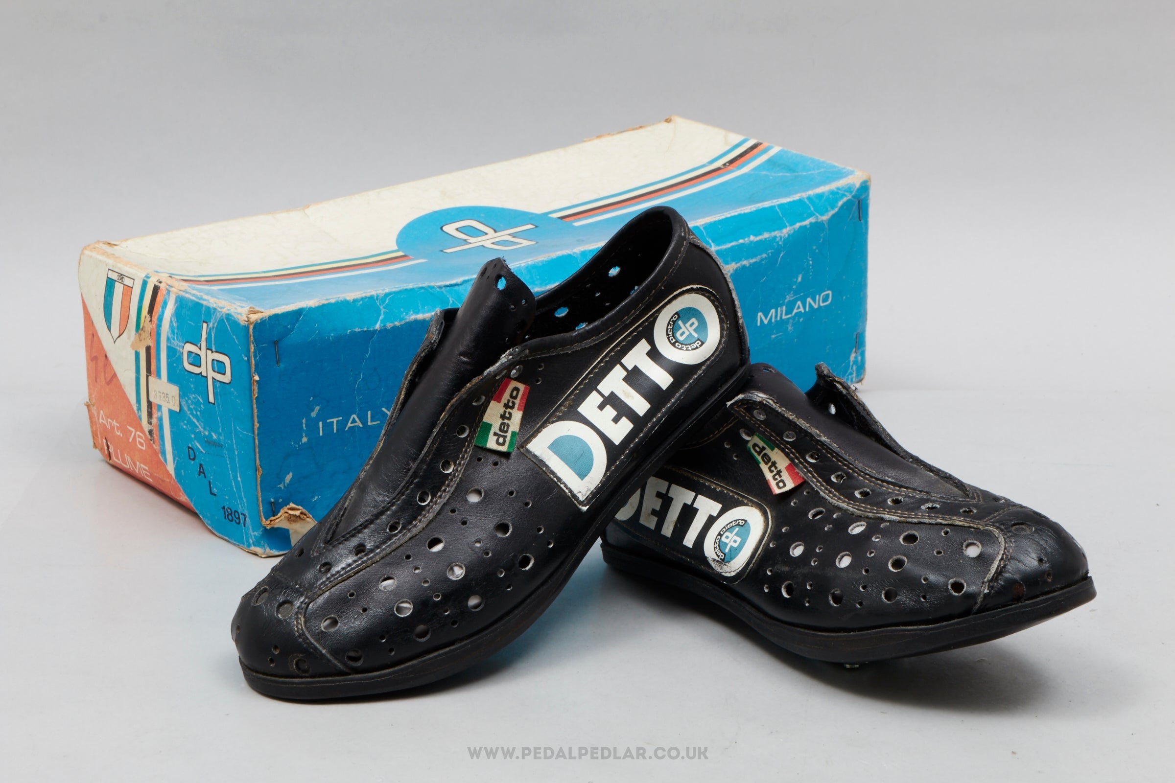 Detto Pietro Plume (Art. 76) NOS/NIB Vintage Size EU 34 Leather Road Cycling Shoes - Pedal Pedlar - Buy New Old Stock Clothing