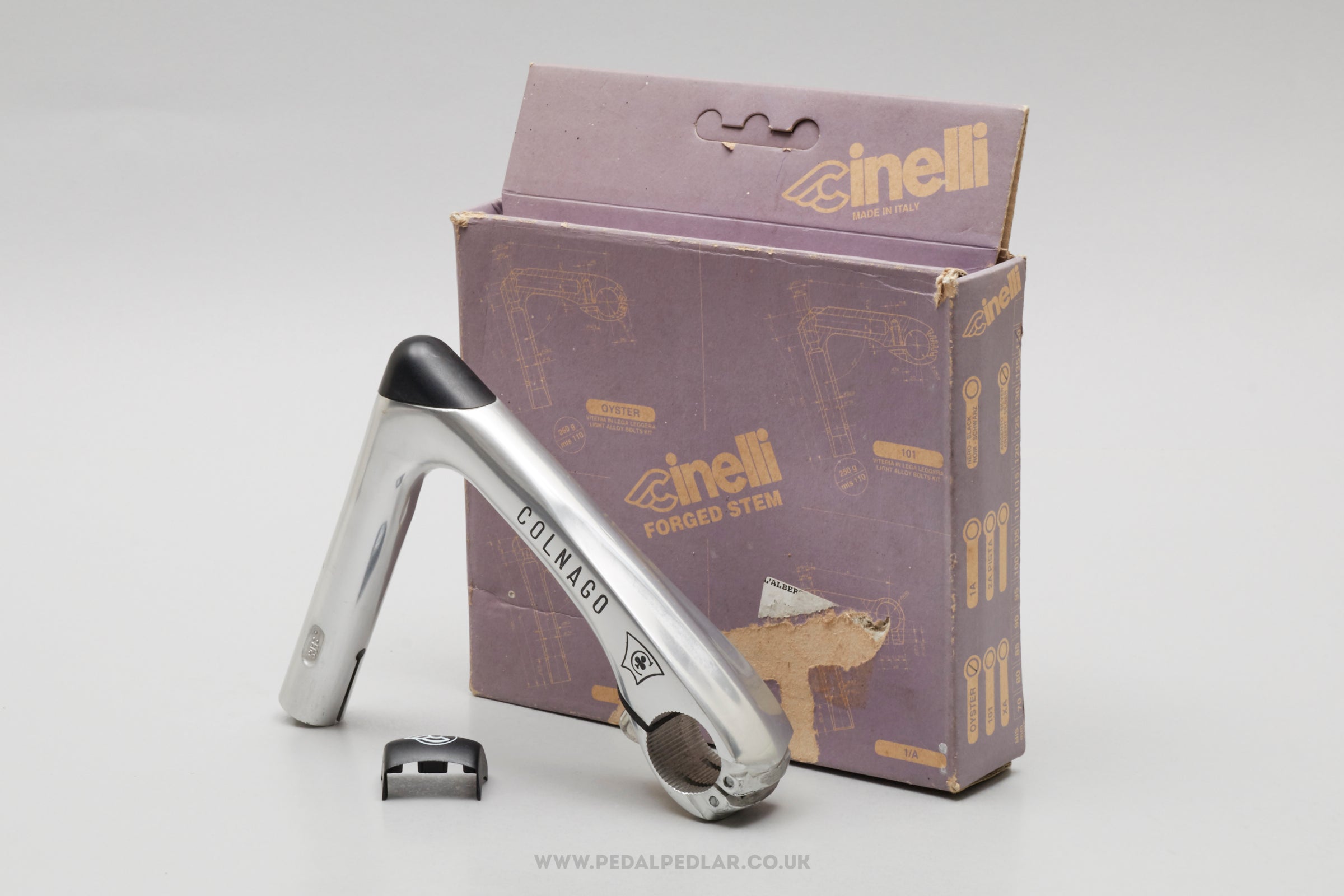 Cinelli Oyster Colnago Pantographed NOS/NIB Classic 140 mm 1" Quill Stem - Pedal Pedlar - Buy New Old Stock Bike Parts