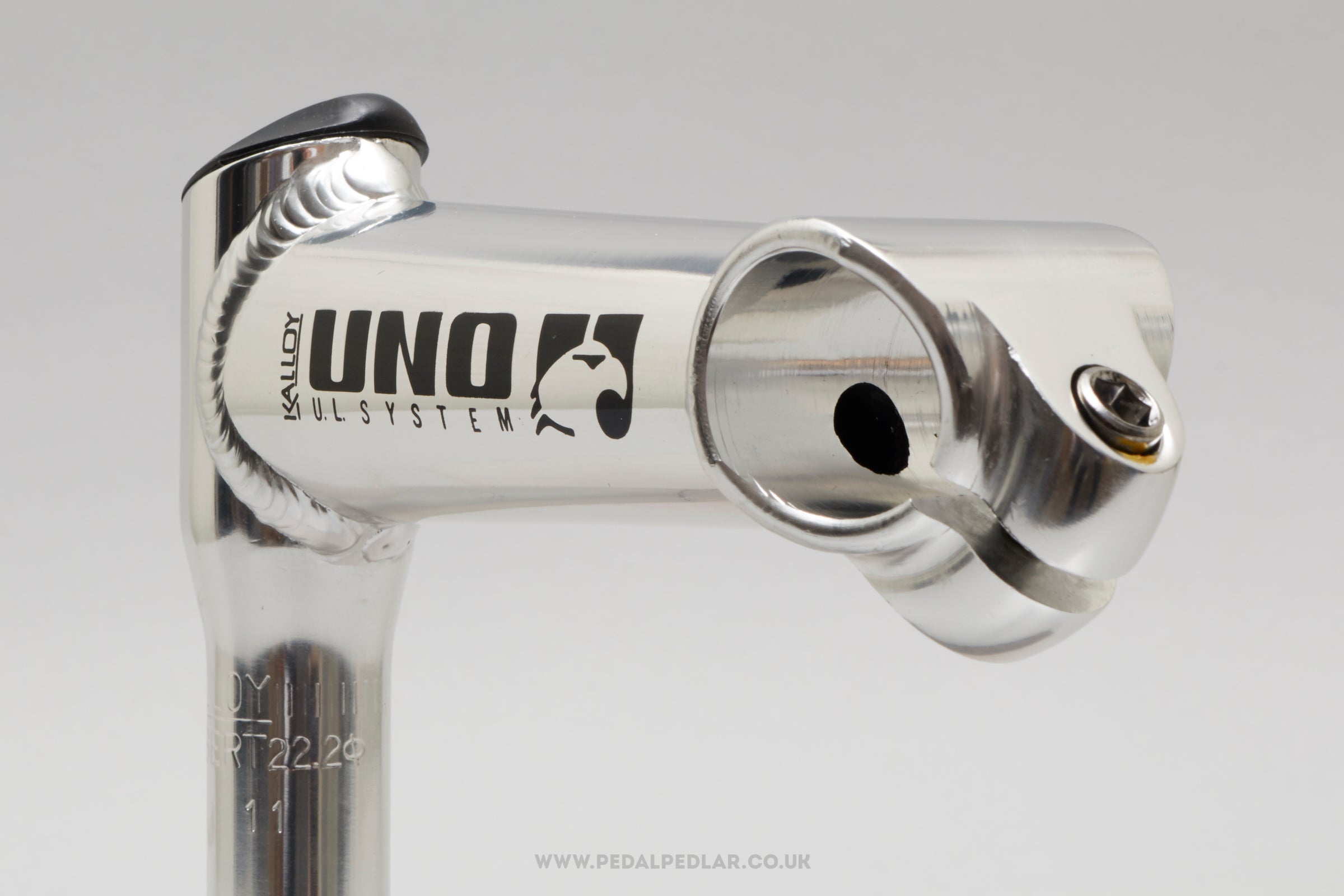 Kalloy Uno Silver NOS Classic 110 mm 1" Quill Stem - Pedal Pedlar - Buy New Old Stock Bike Parts