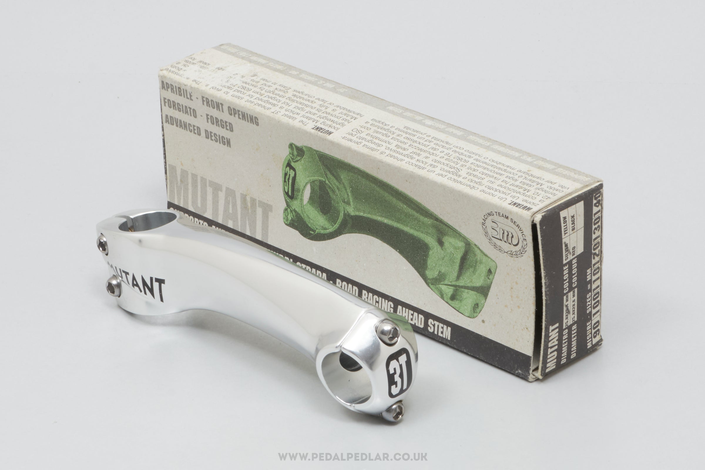 3TTT Mutant Silver NOS/NIB Classic 140 mm 1" A-Head Stem - Pedal Pedlar - Buy New Old Stock Bike Parts