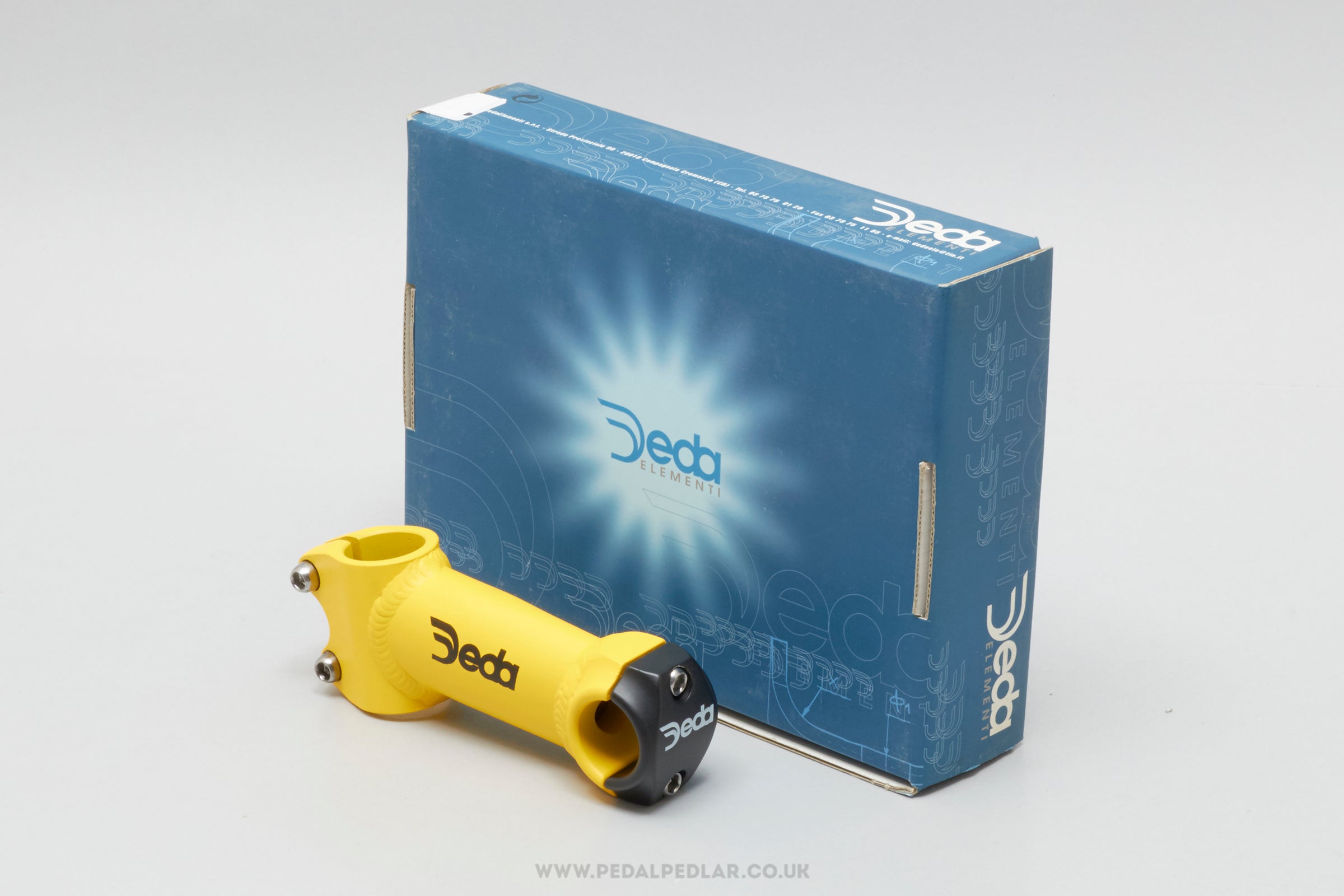 Deda Elementi Lynx Yellow NOS/NIB Classic 100 mm 1" A-Head Stem - Pedal Pedlar - Buy New Old Stock Bike Parts