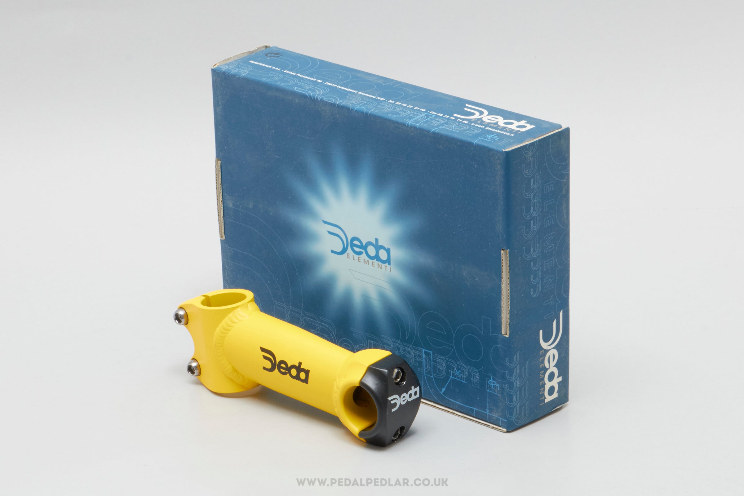 Deda Elementi Lynx Yellow NOS/NIB Classic 110 mm 1" A-Head Stem - Pedal Pedlar - Buy New Old Stock Bike Parts