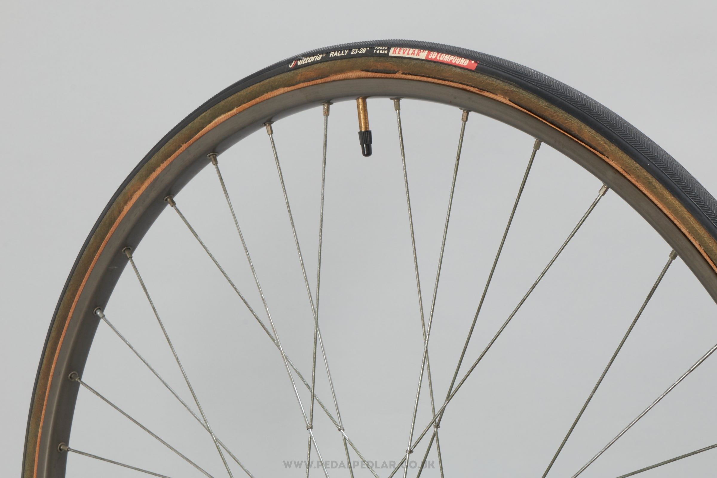 Vittoria Rally Kevlar Black NOS Classic 700c/28" x 23 mm Tubular Tyre - Pedal Pedlar - Buy New Old Stock Bike Parts