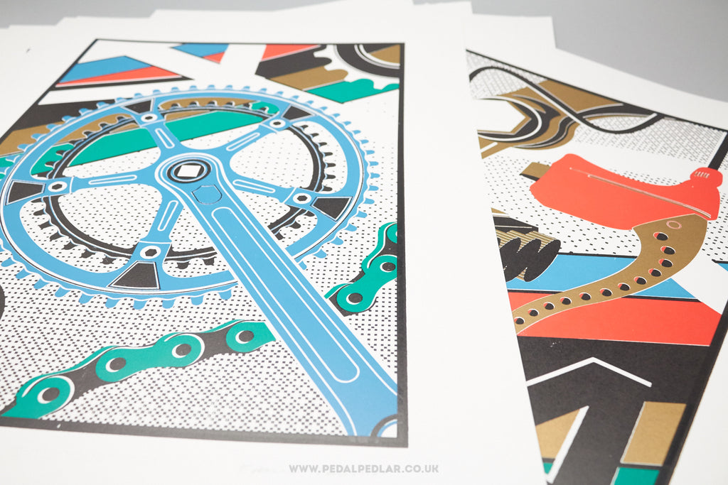 Colnago/Mafac Letterpress Ltd Prints by Edward Tuckwell & Thomas Mayo of Sope Collective