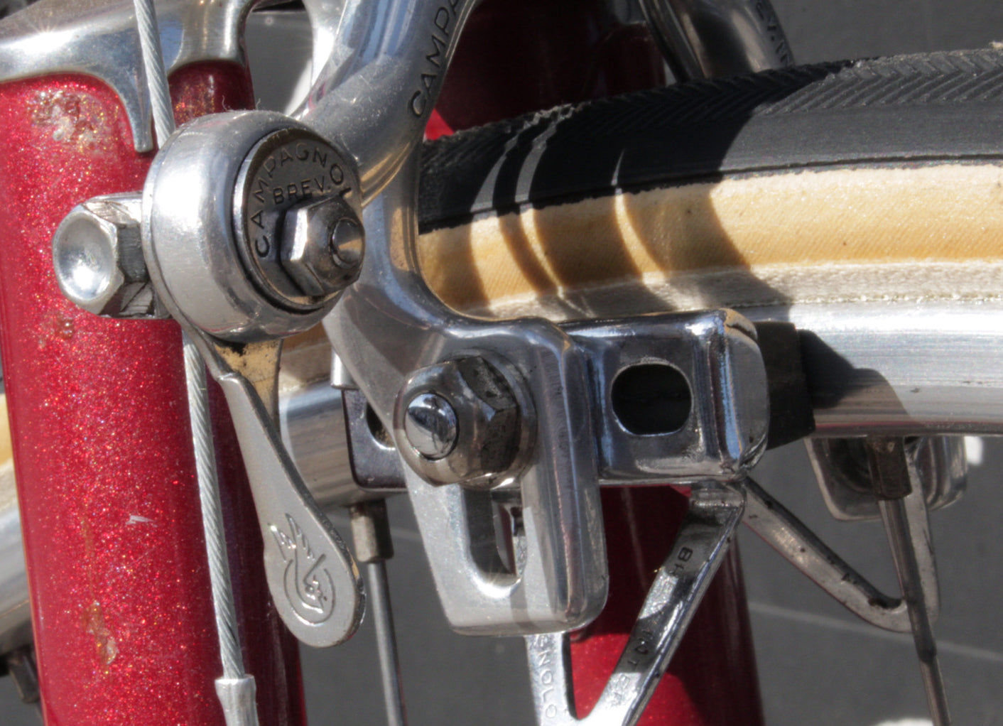 'Pre-CPSC' 1970s Campagnolo Nuovo/Super Record Brake Calipers - Pedal Pedlar Vintage Cycling