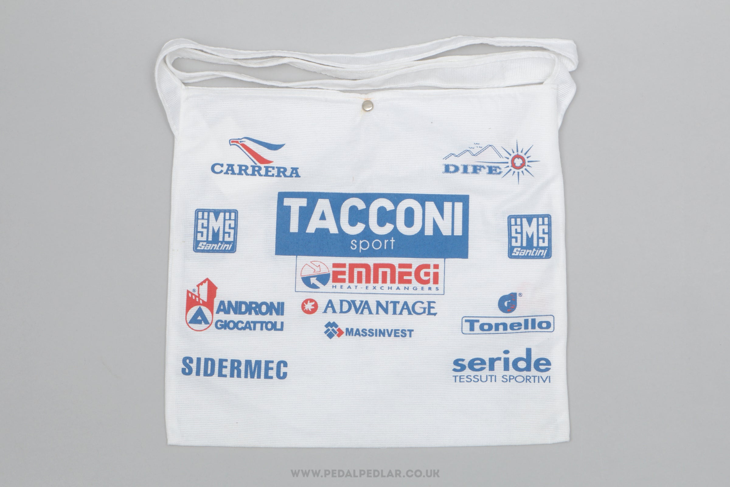 Classic Tacconi Sport / Carrera / Santini White Musette Bag - Pedal Pedlar - Cycle Accessories For Sale