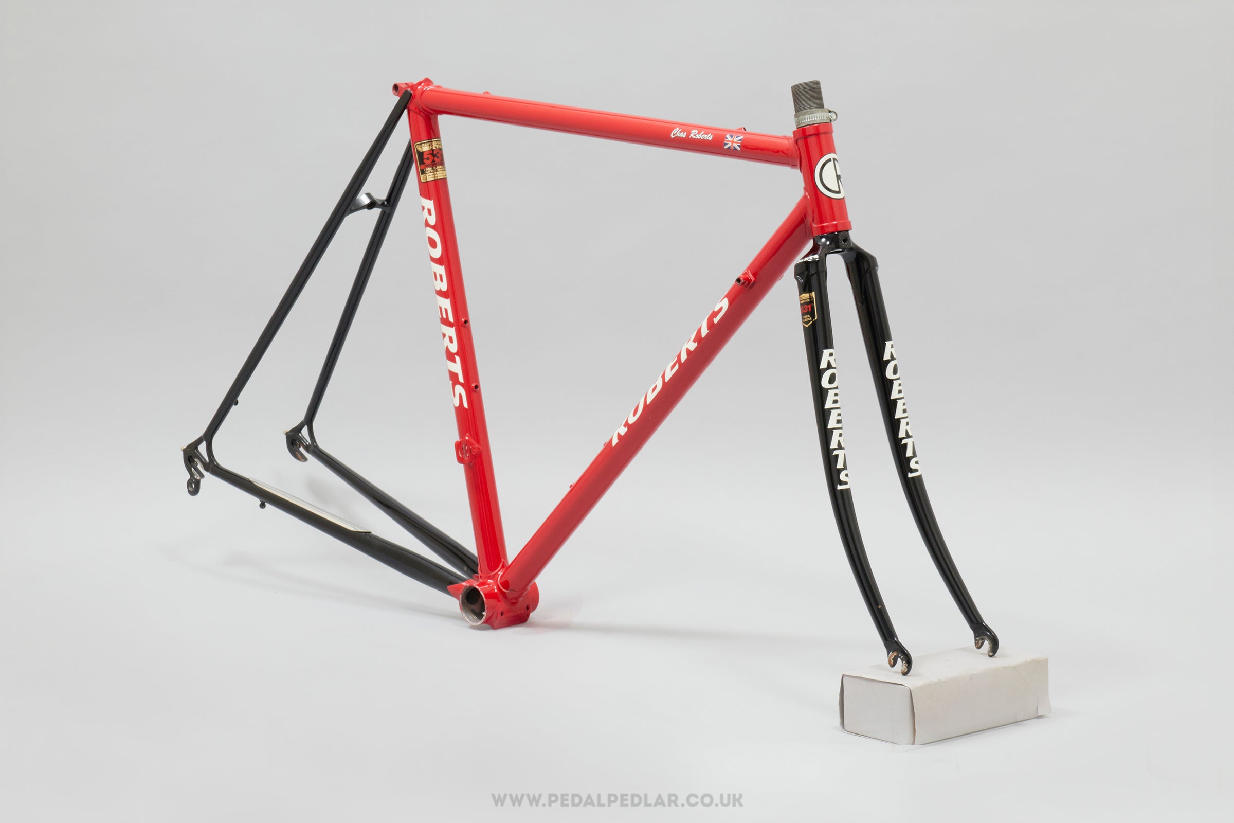 49cm Chas Roberts c.1991 Classic British Steel Road Bike Frame Set - Pedal Pedlar - Bike Frames For Sale
