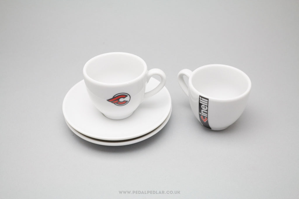 Cinelli C Logo Itlian Espresso Coffee Cups & Saucers Set at Pedal Pedlar