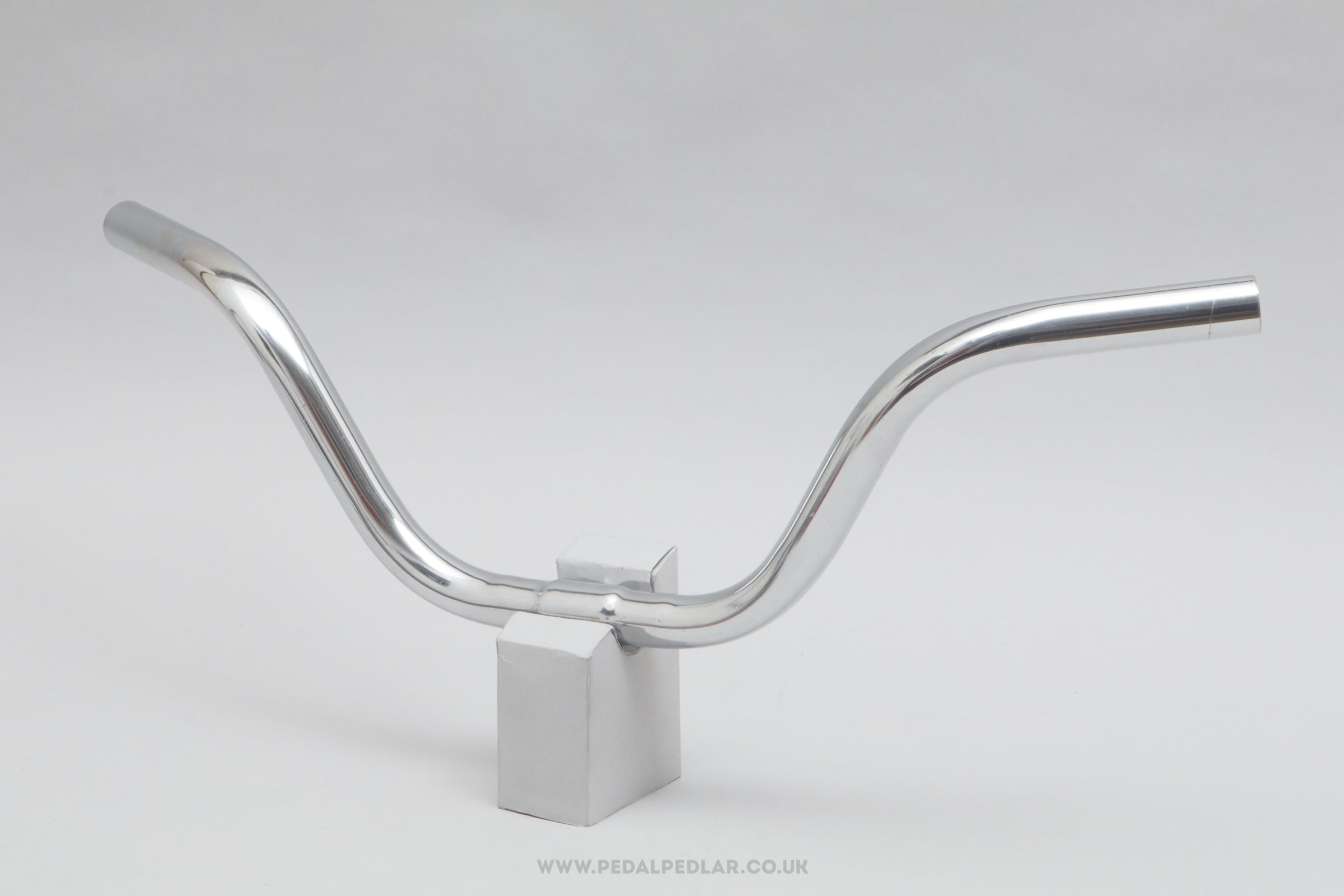 Unbranded Chrome NOS Steel Classic 540 mm High Riser Handlebars - Pedal Pedlar - Buy New Old Stock Bike Parts