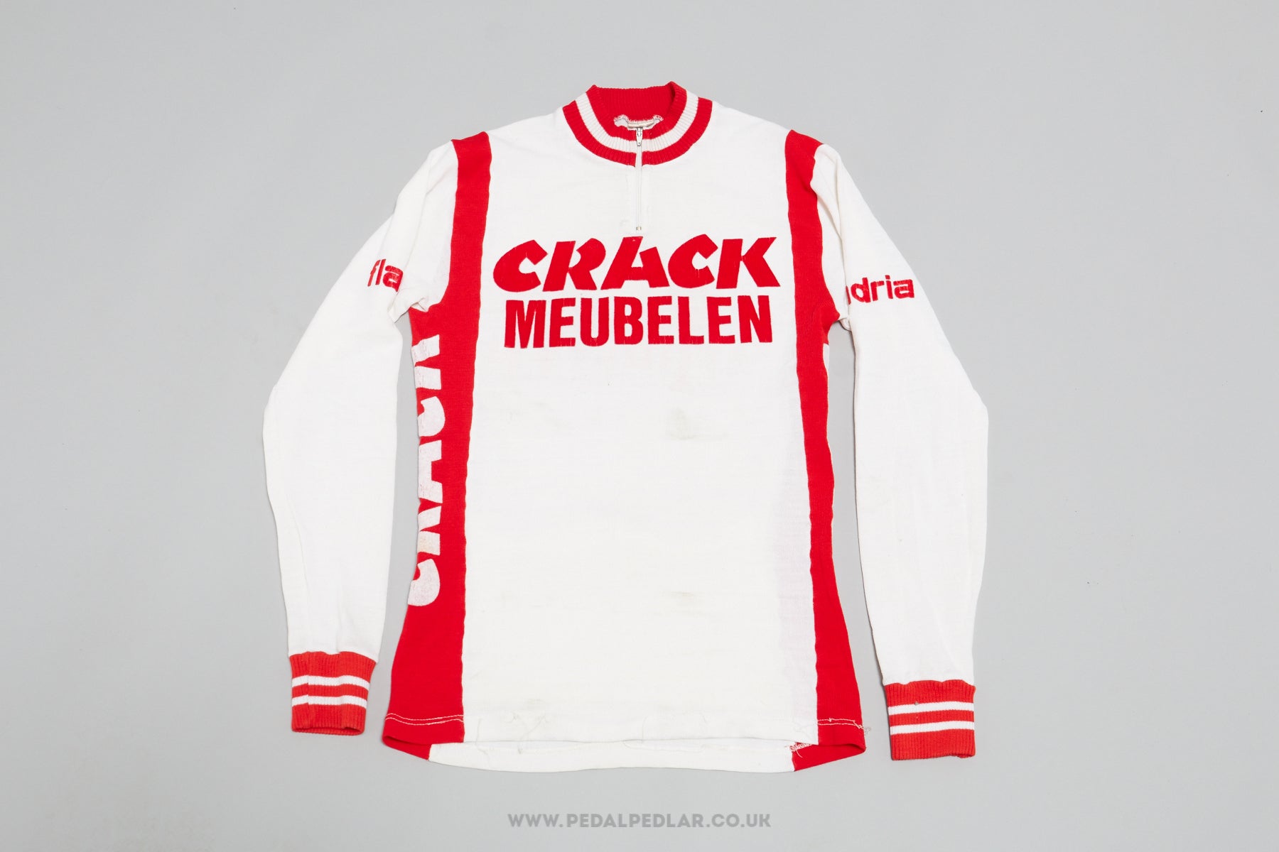 Crack Meubelen Flandria 1986 - Vintage Woollen Style Long-Sleeved Cycling Jersey