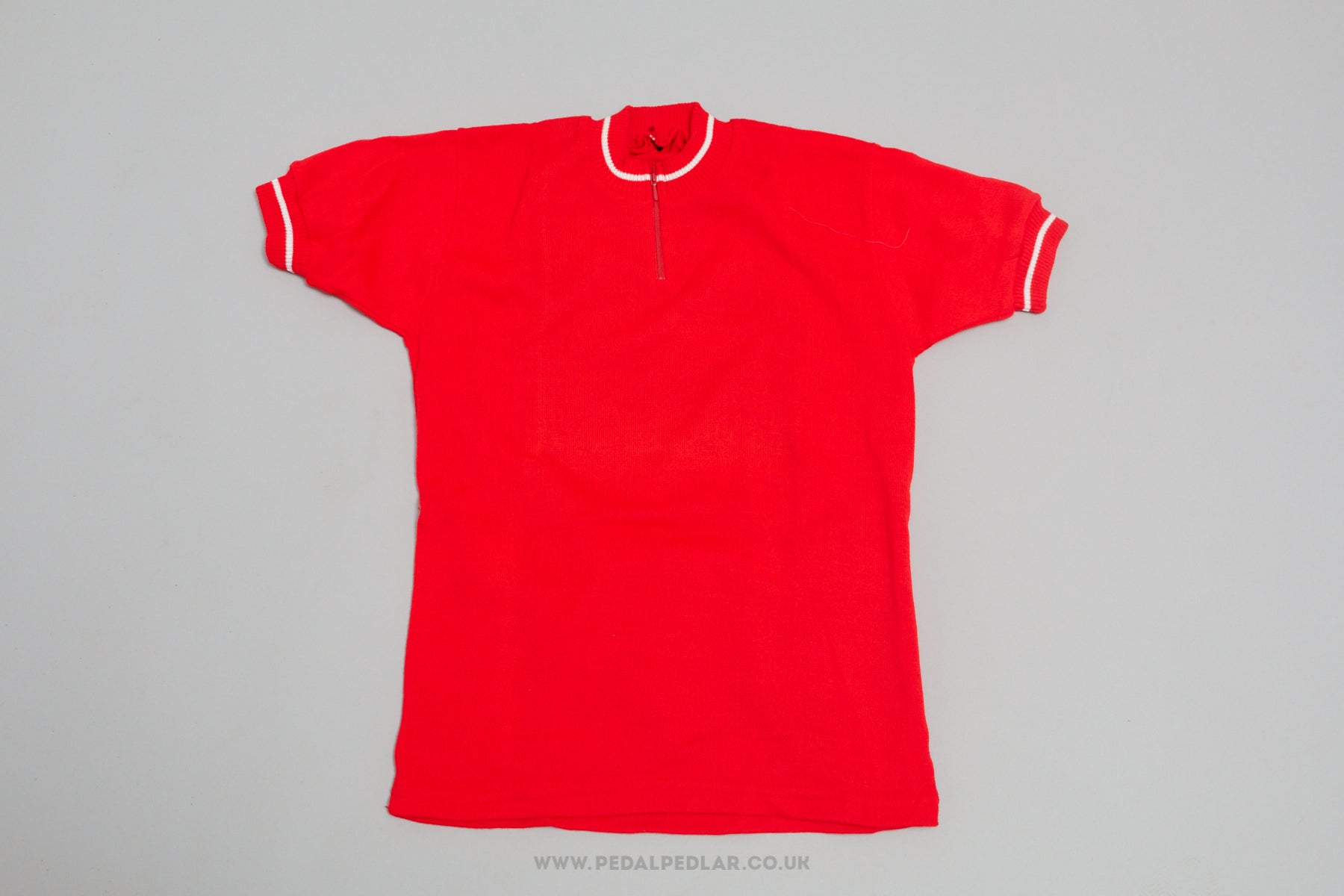 Red Unbranded NOS Woollen Style Cycling Jersey