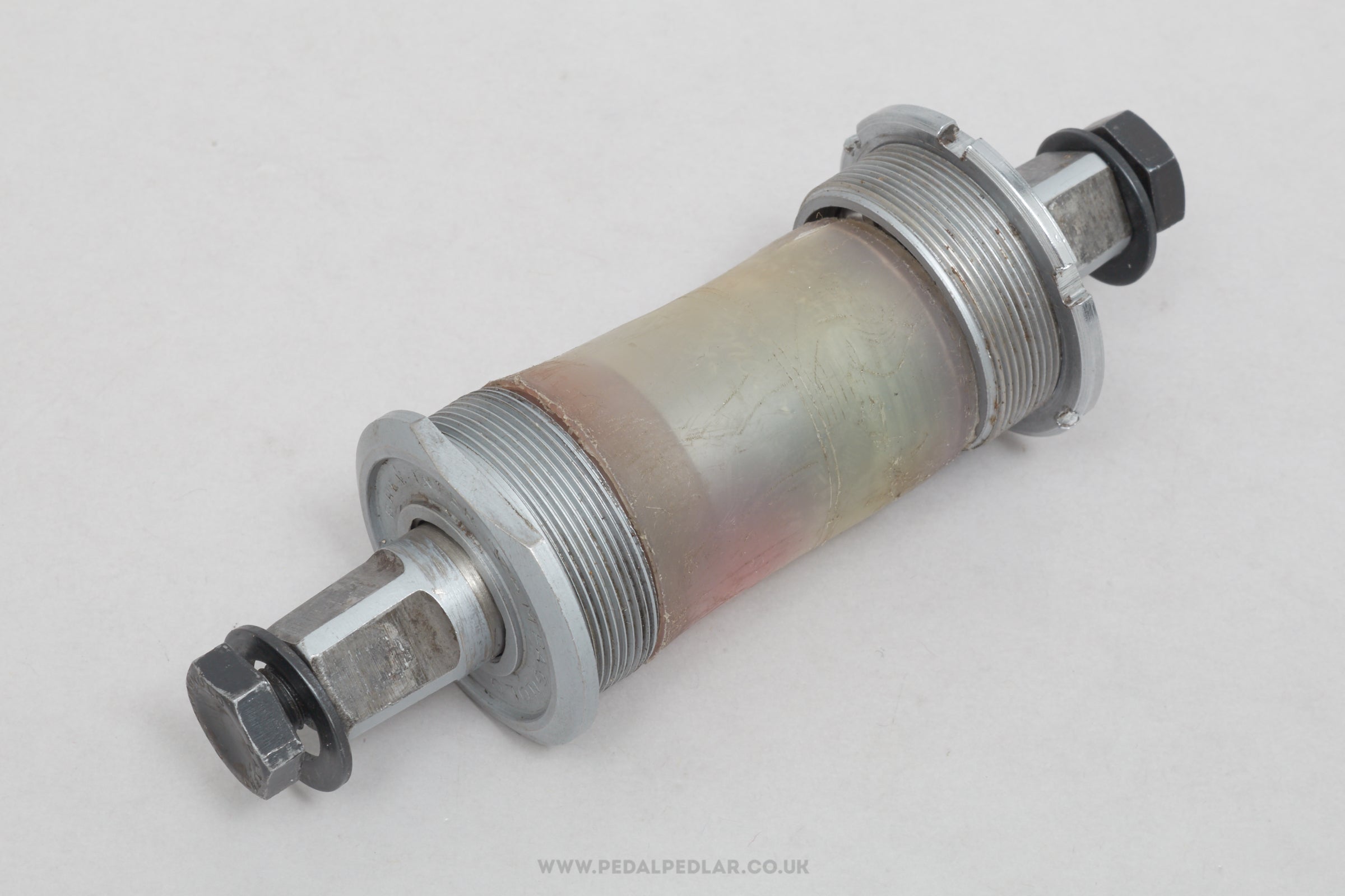 Campagnolo Nuovo Record (1046/A) Vintage Italian Thread 115.5 mm Bottom Bracket - Pedal Pedlar - Bike Parts For Sale